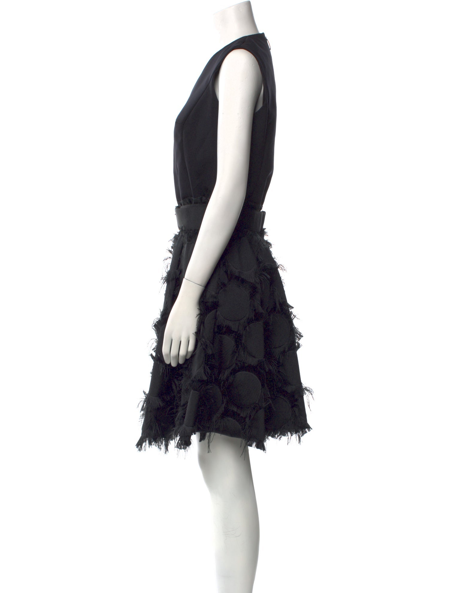 Akris Punto V-Neck Knee-Length Dress