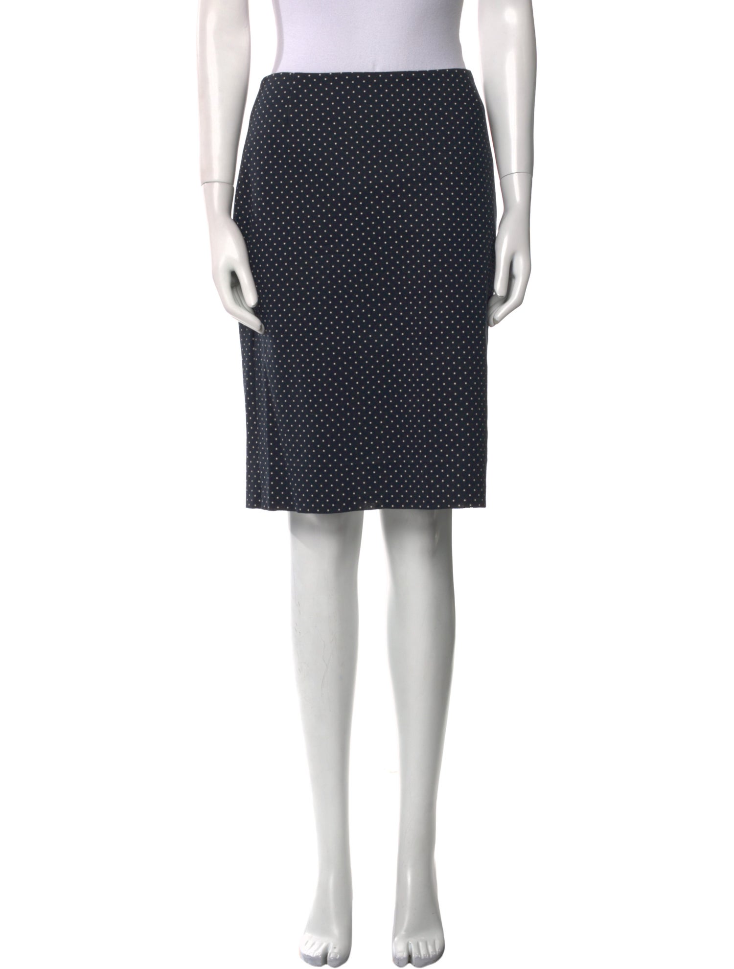 Akris Punto Polka Dot Print Knee-Length Skirt