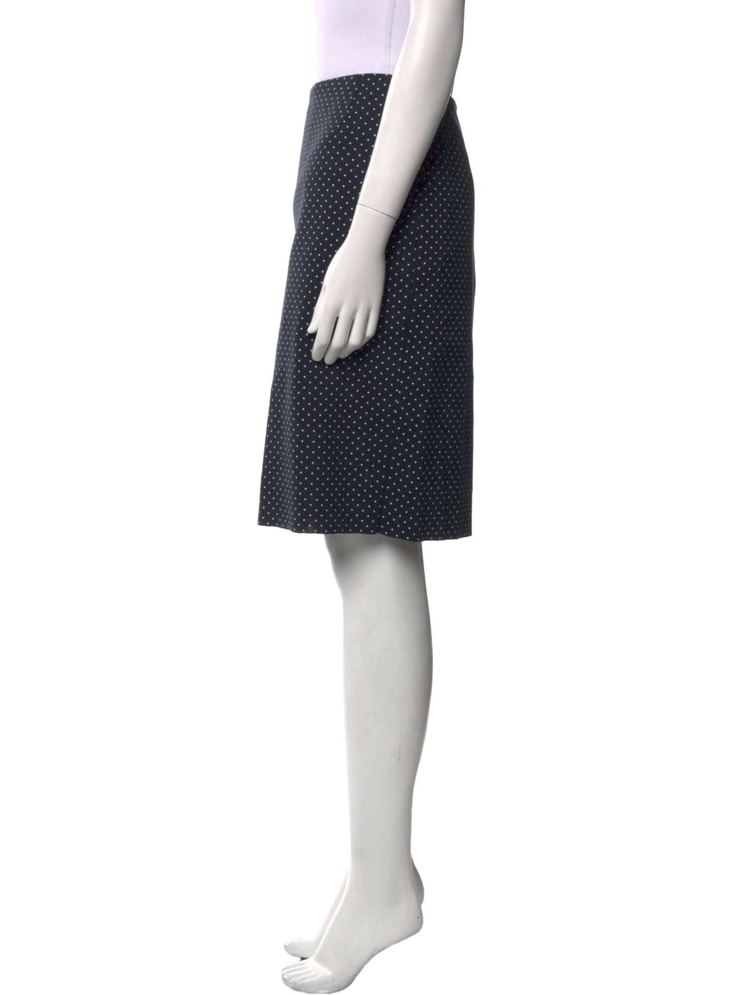 Akris Punto Polka Dot Print Knee-Length Skirt