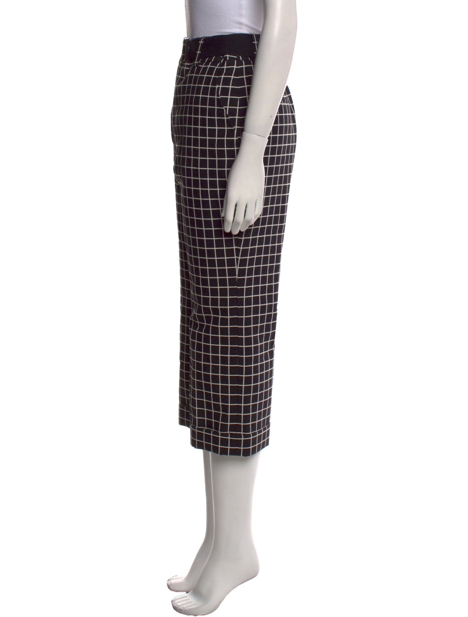 Akris Punto Plaid Print Wide Leg Pants
