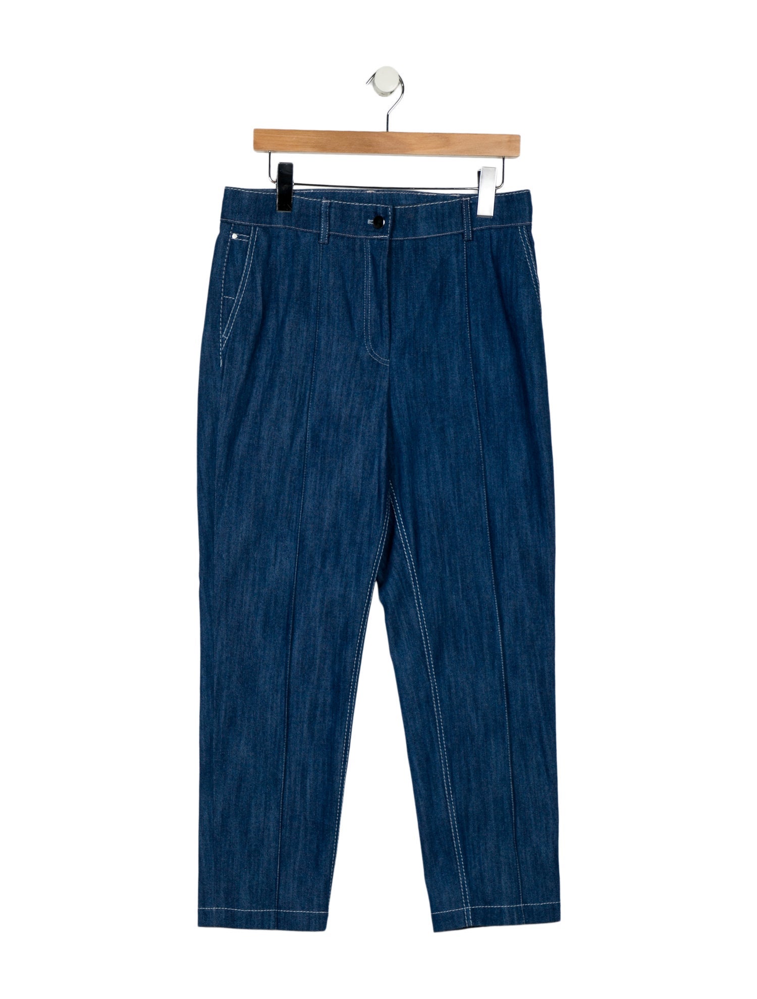 Akris Punto High-Rise Straight Leg Jeans