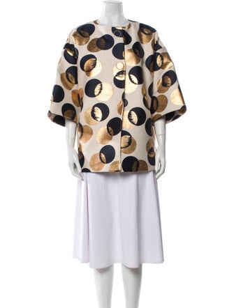 Akris Punto Polka Dot Print Evening Jacket