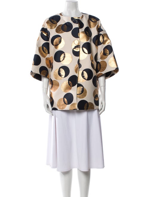 Akris Punto Polka Dot Print Evening Jacket