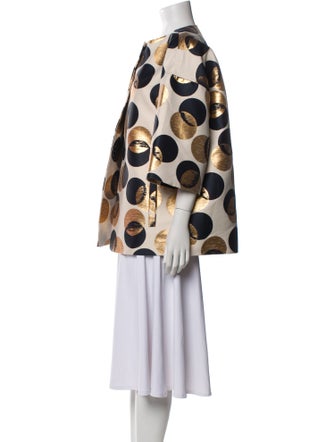 Akris Punto Polka Dot Print Evening Jacket