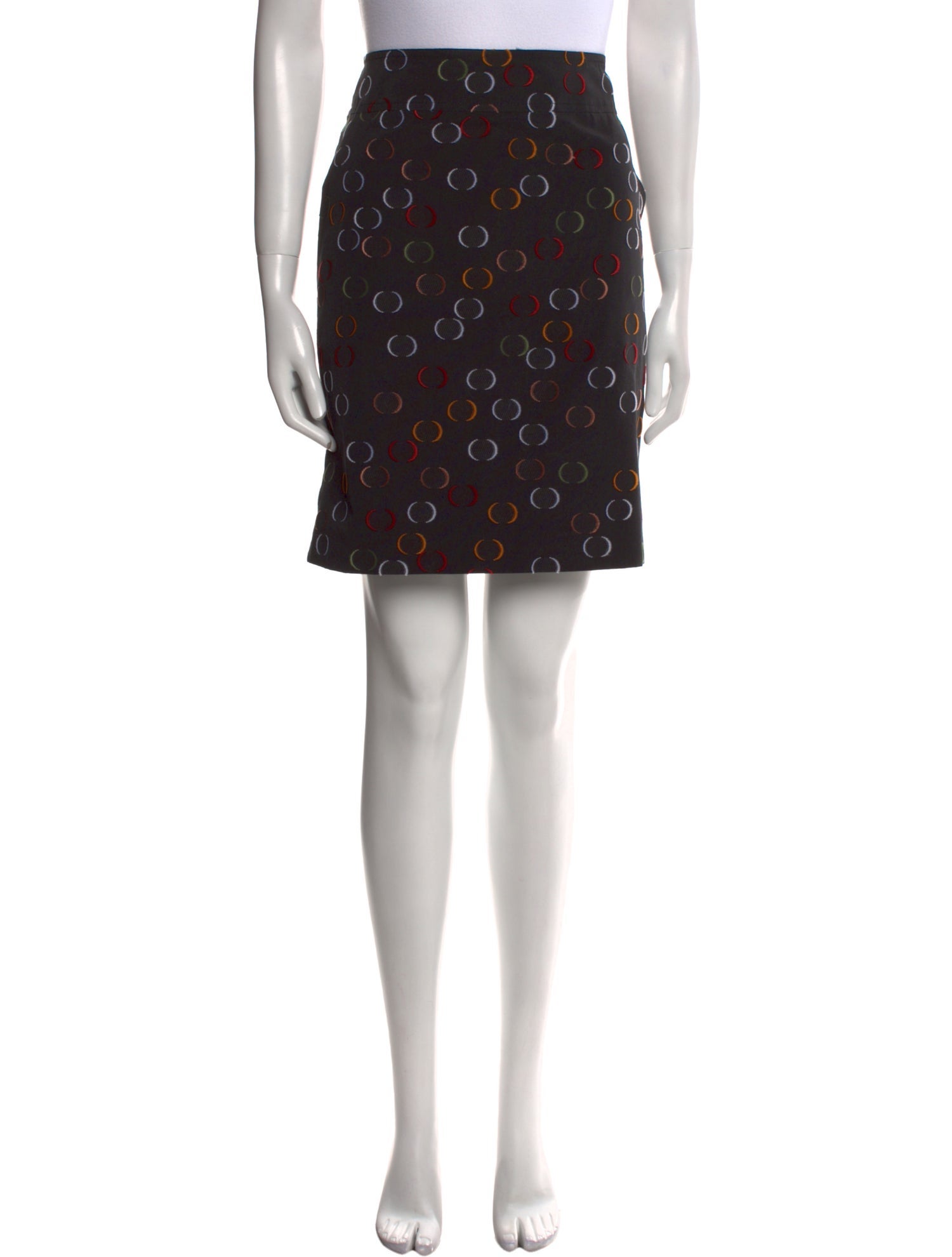 Akris Punto Polka Dot Print Knee-Length Skirt w/ Tags
