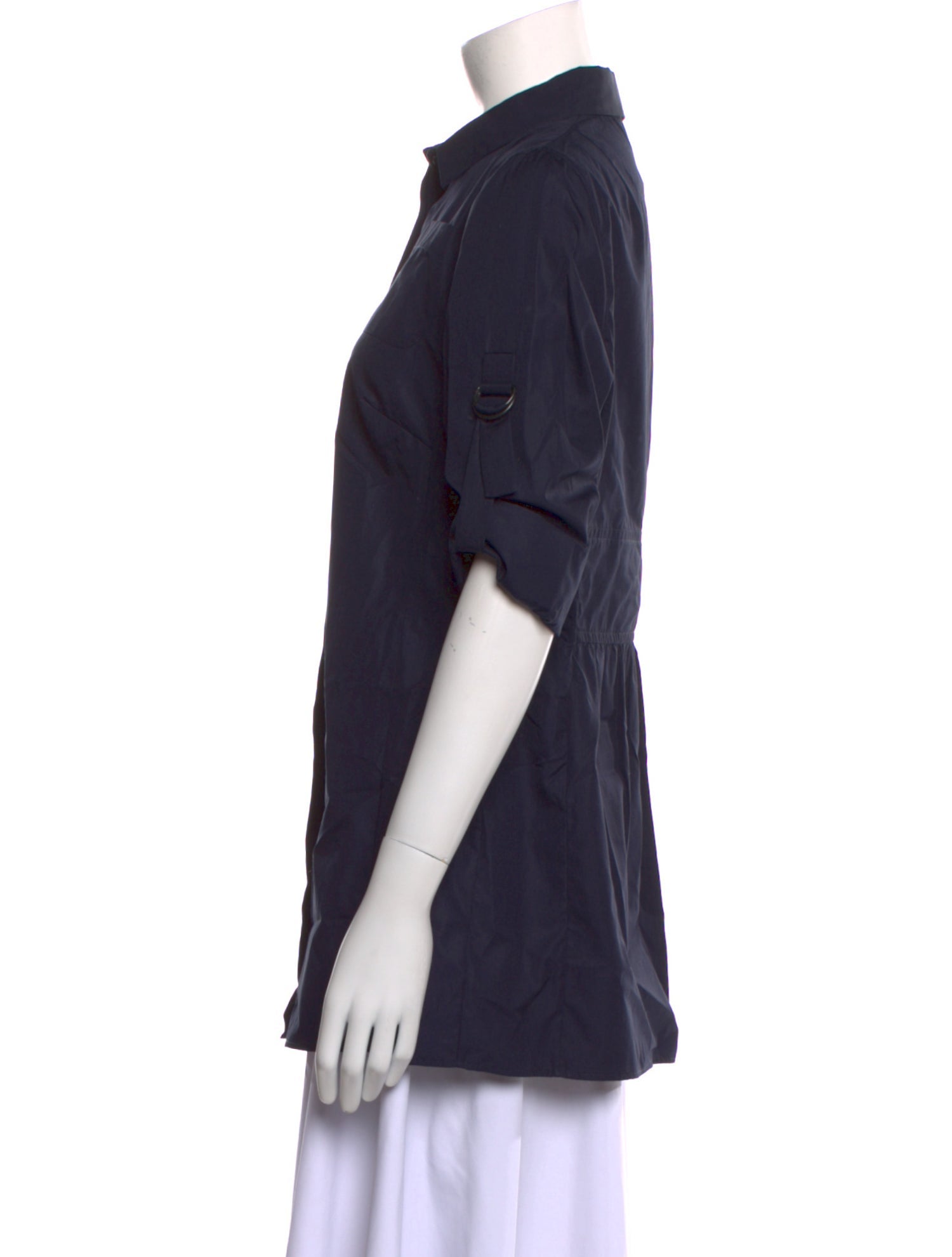 Akris Punto Short Sleeve Button-Up Top