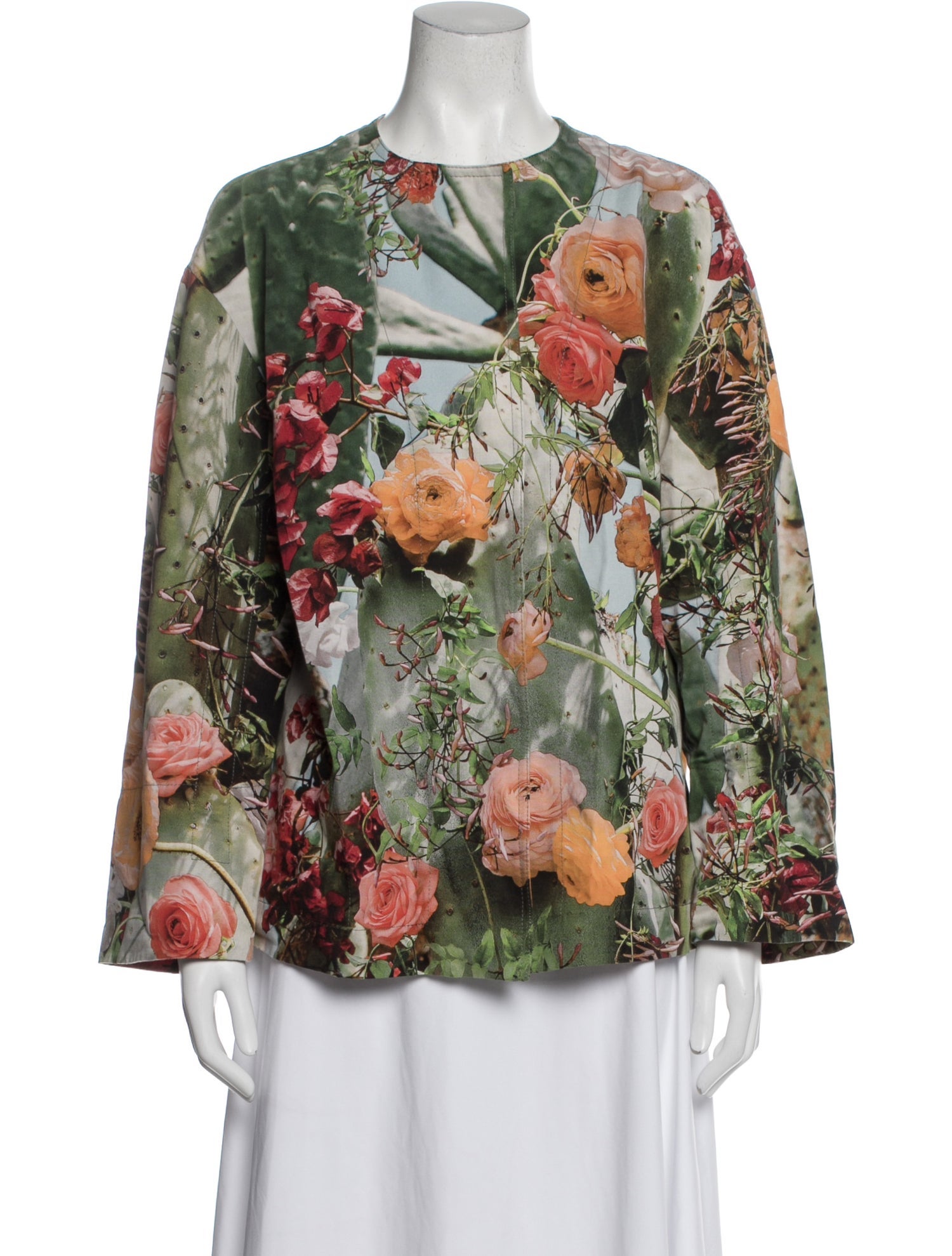 Akris Punto Wool Floral Print Jacket