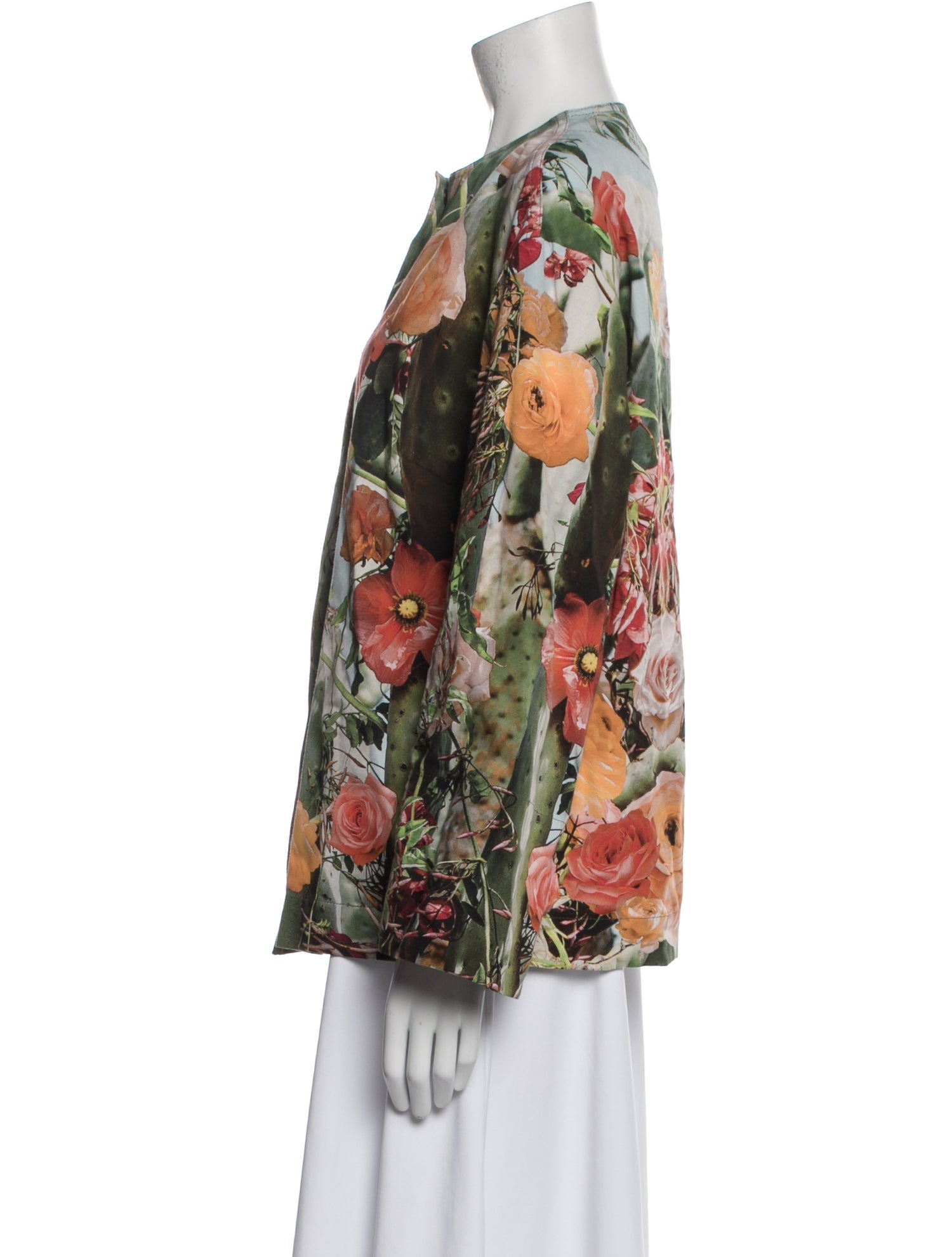 Akris Punto Wool Floral Print Jacket
