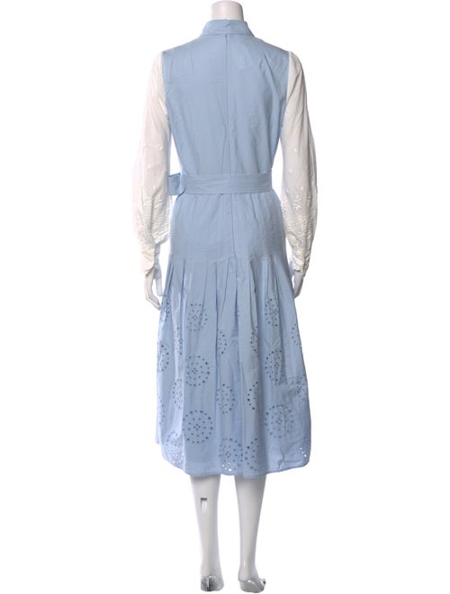 Akris Punto Colorblock Pattern Midi Length Dress