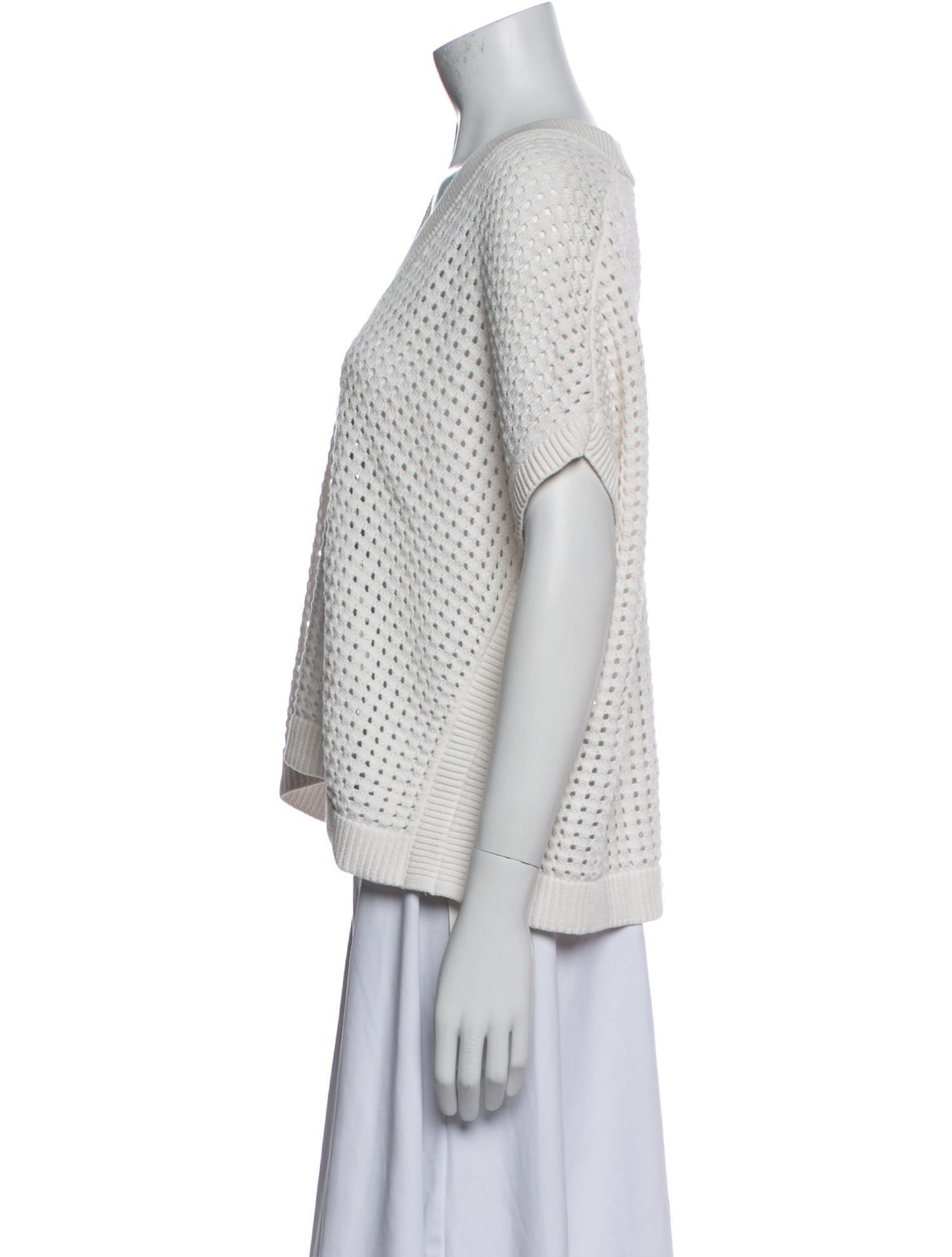 Akris Punto V-Neck Short Sleeve Top