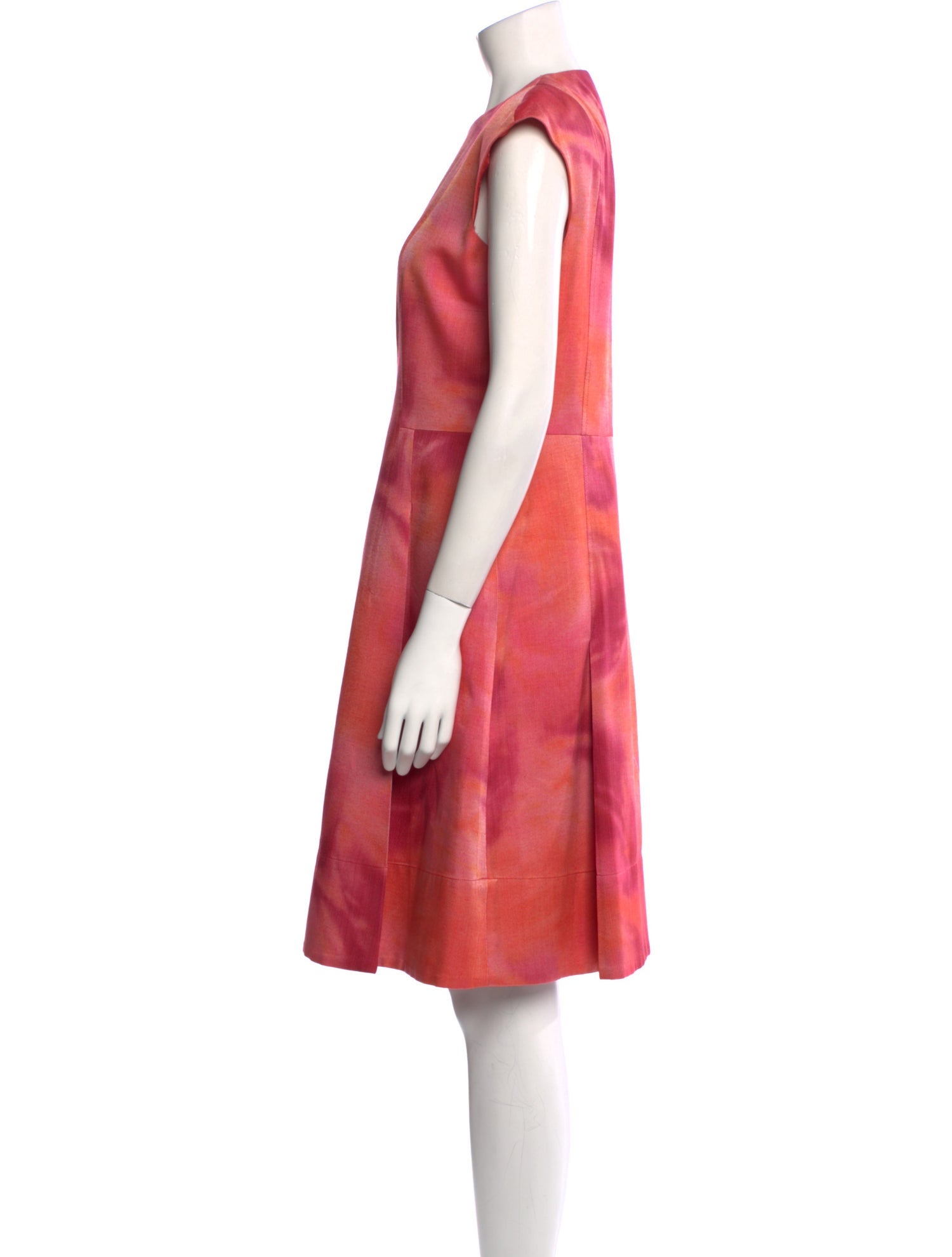 Akris Punto Tie-Dye Print Knee-Length Dress
