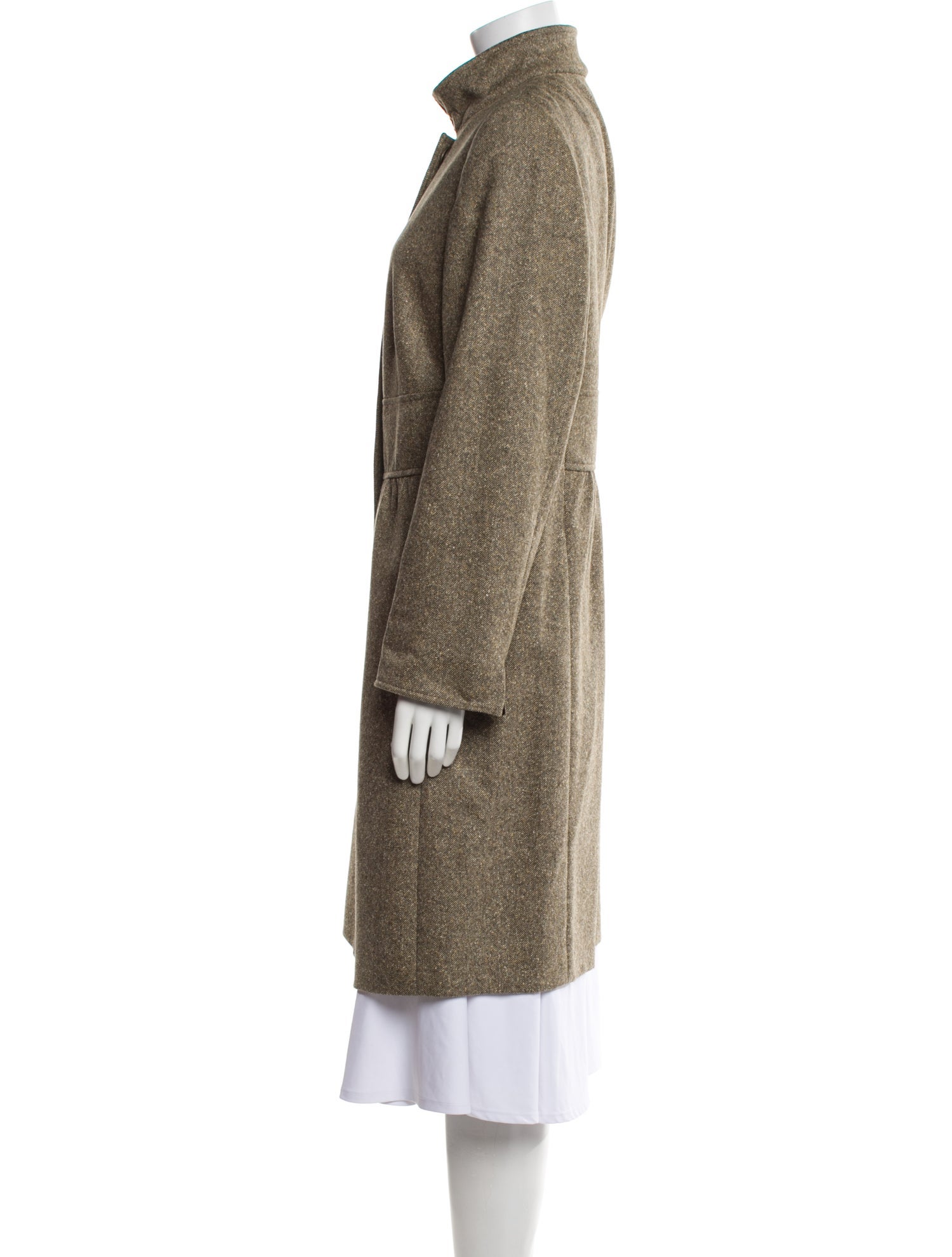 Akris Punto Wool Faux Fur Coat