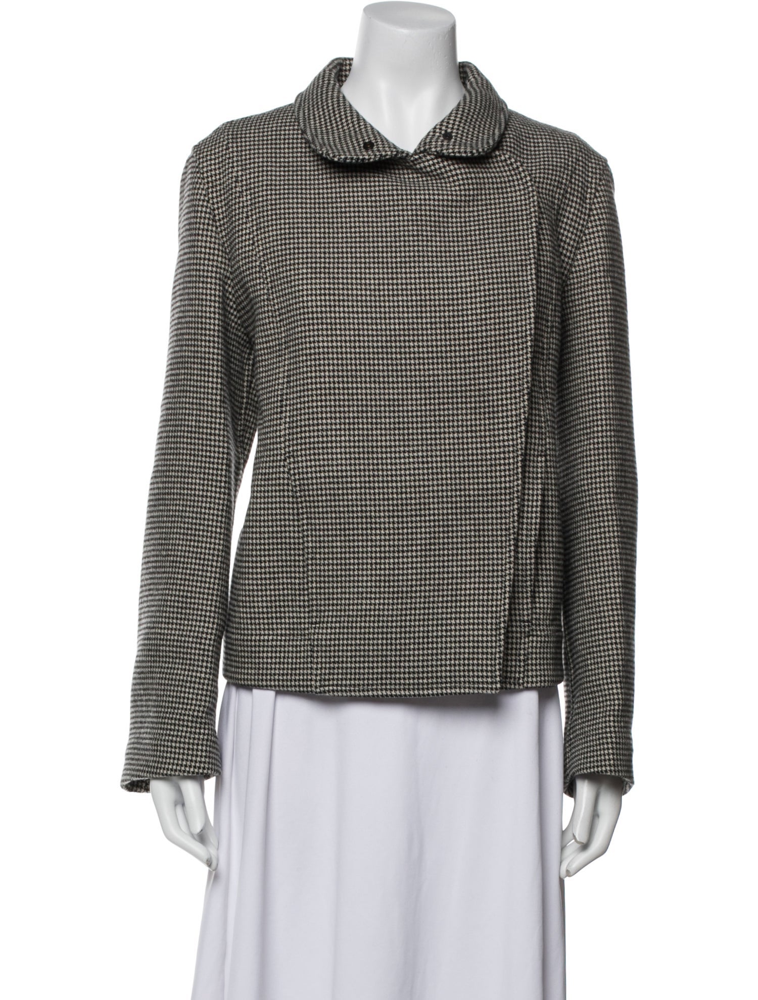 Akris Punto Houndstooth Print Blazer