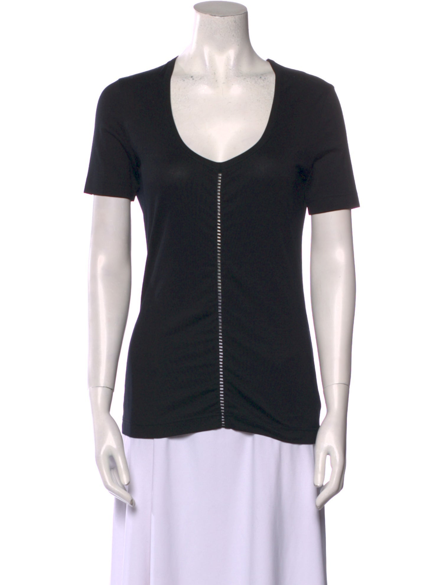 Akris Punto V-Neck Short Sleeve T-Shirt