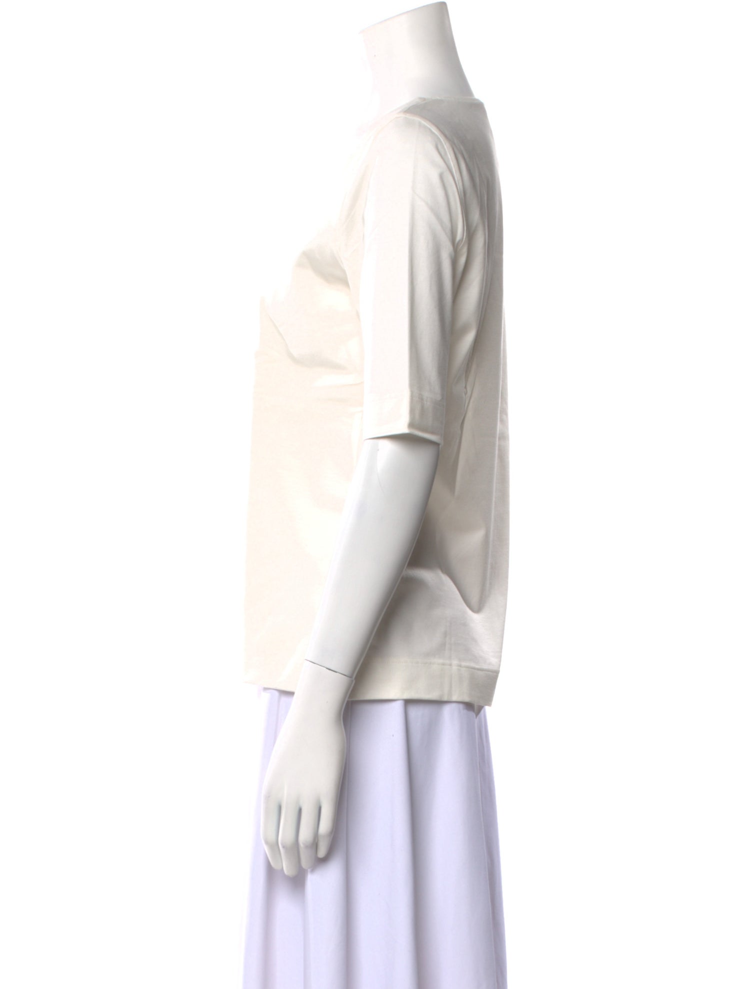 Akris Punto Square Neckline Short Sleeve Top