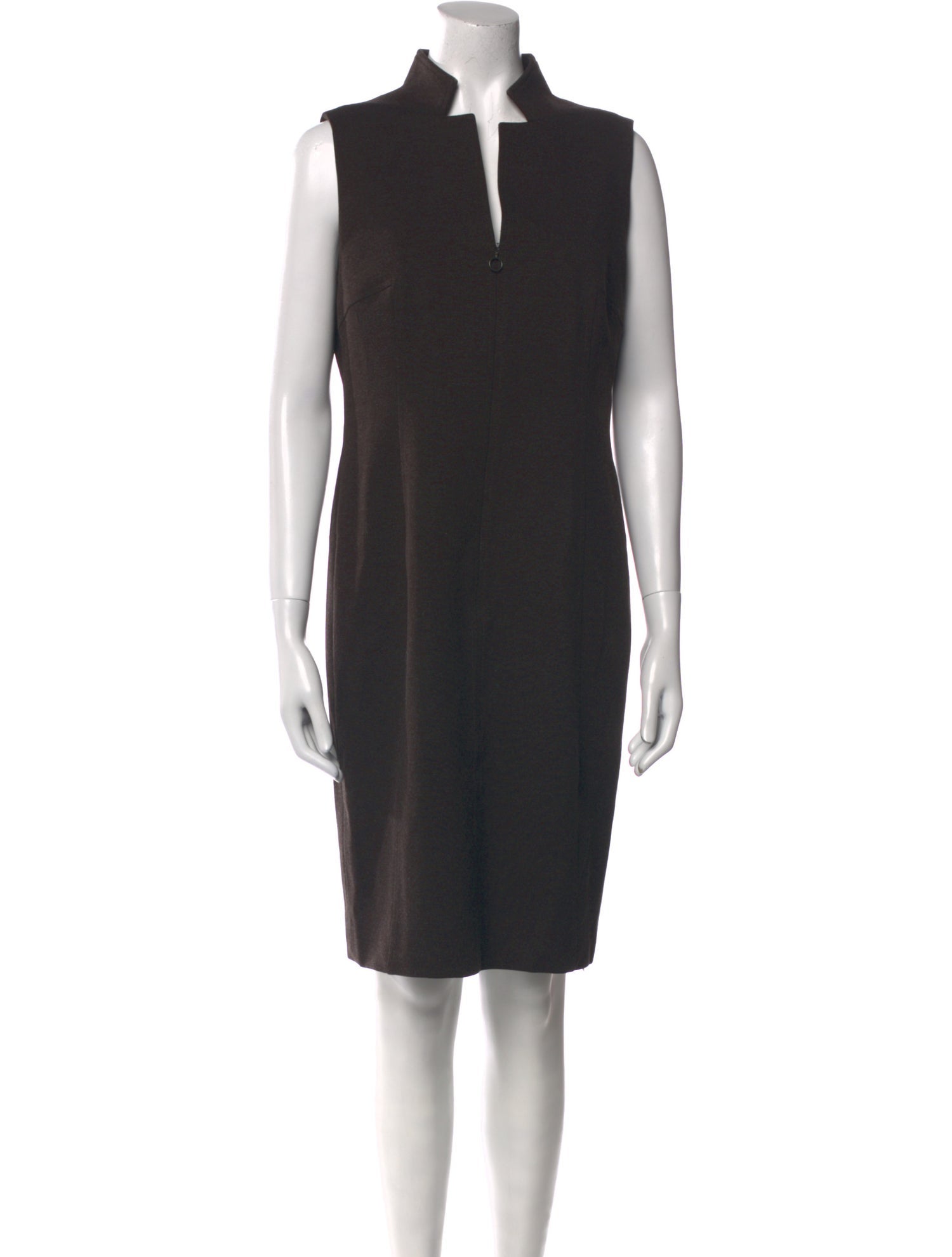 Akris Punto V-Neck Knee-Length Dress