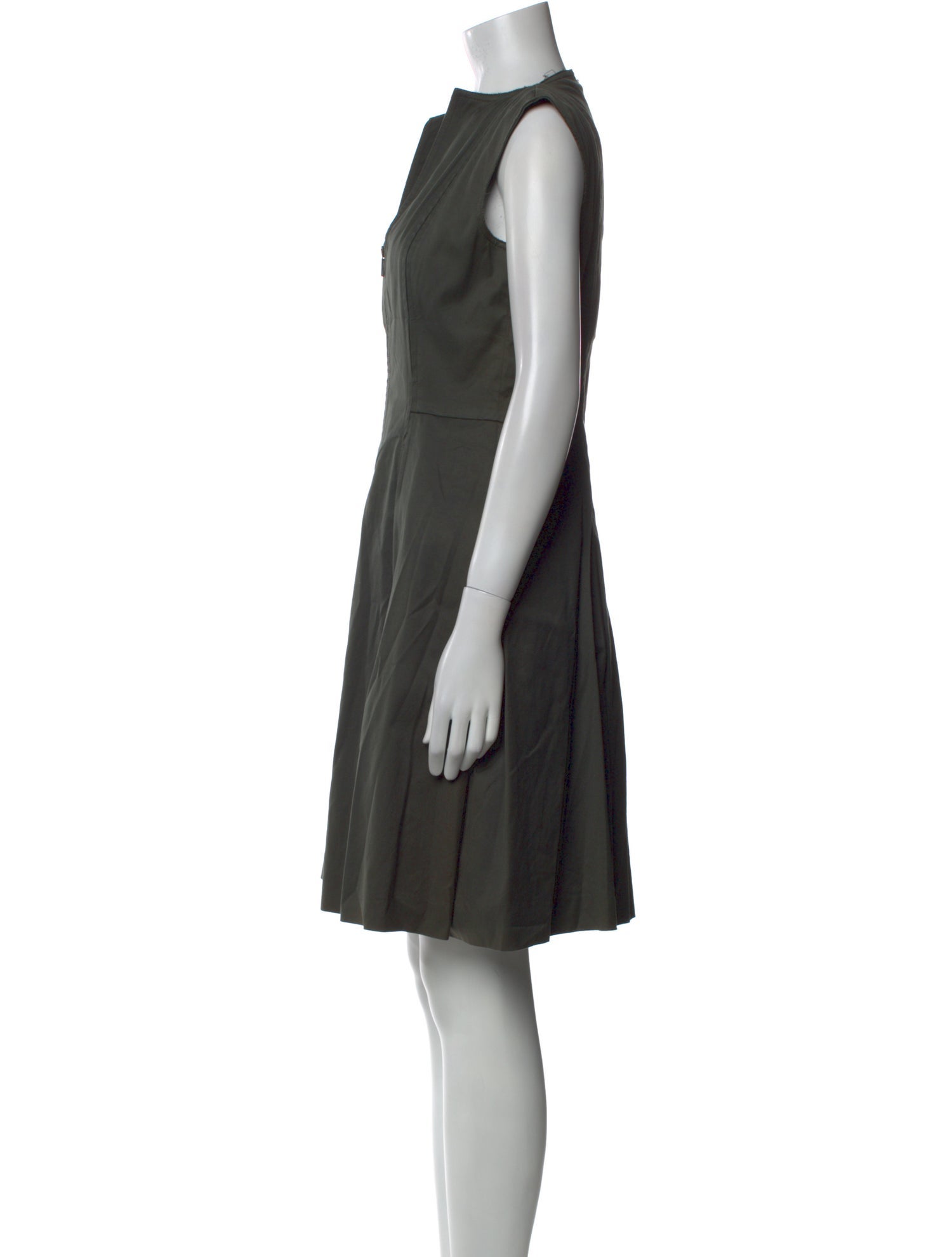 Akris Punto V-Neck Knee-Length Dress