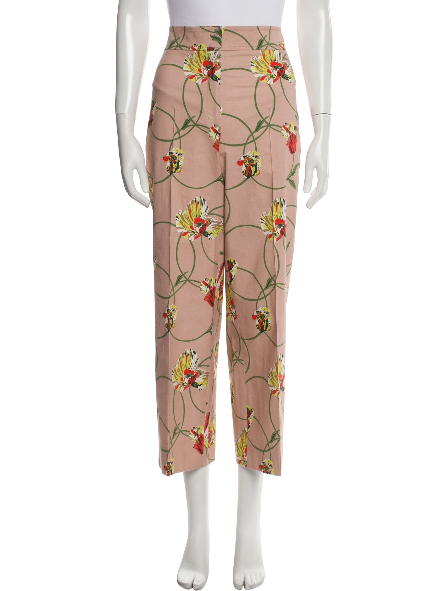 Akris Punto Floral Print Wide Leg Pants