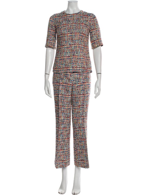 Akris Punto Tweed Pattern Pant Set