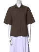 Akris Punto Short Sleeve Button-Up Top