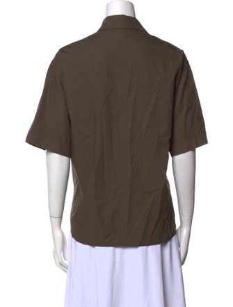 Akris Punto Short Sleeve Button-Up Top