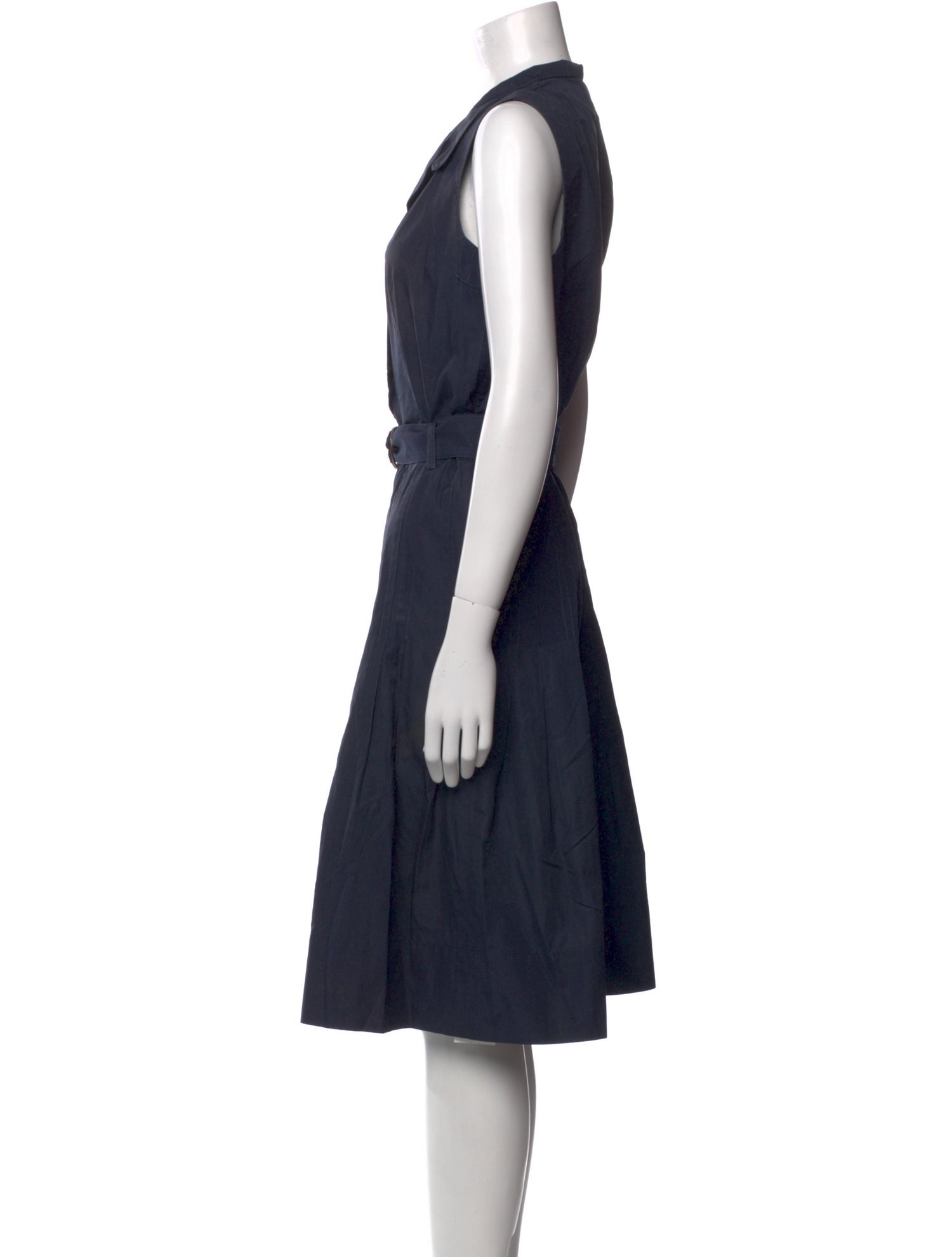 Akris Punto V-Neck Midi Length Dress