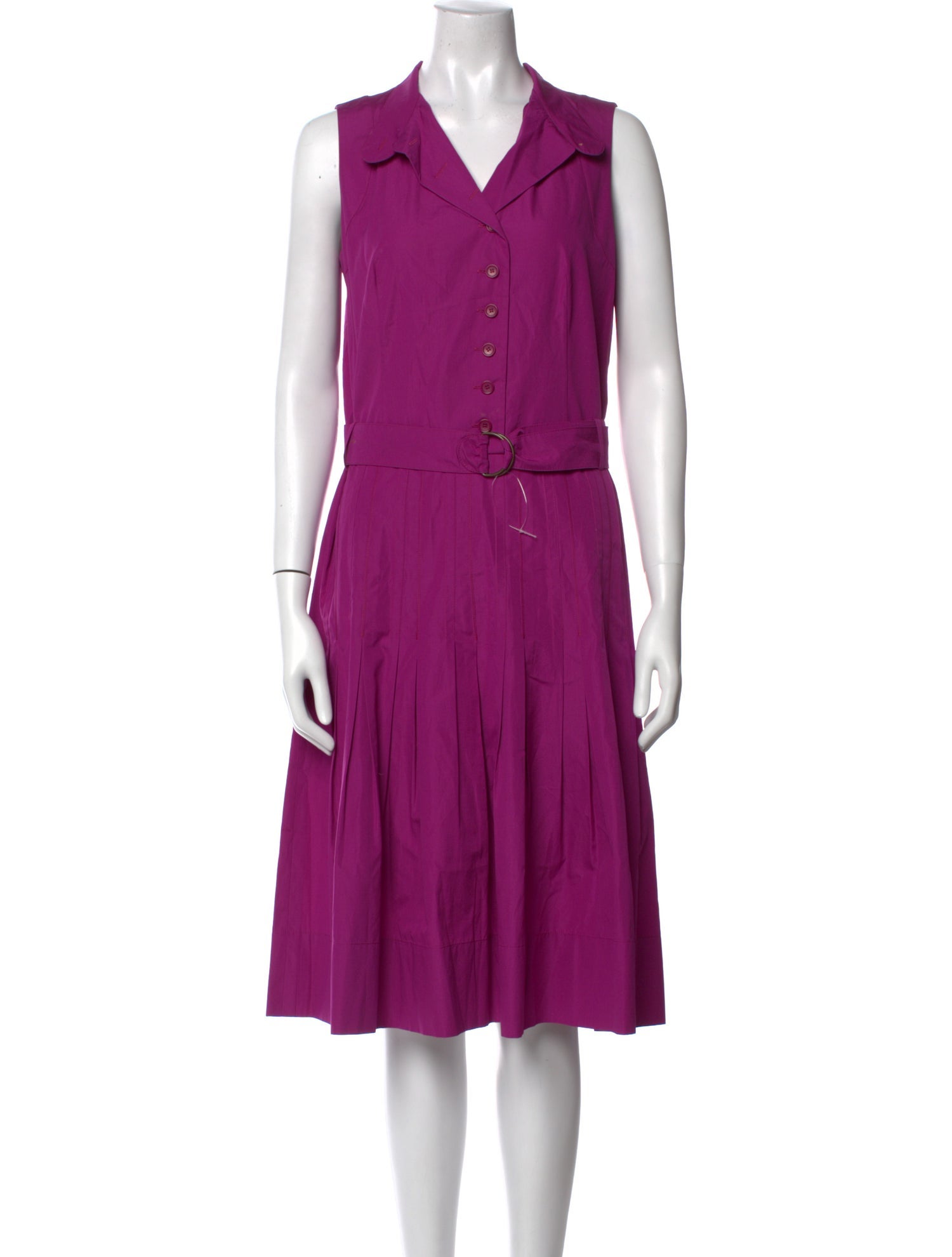 Akris Punto V-Neck Midi Length Dress