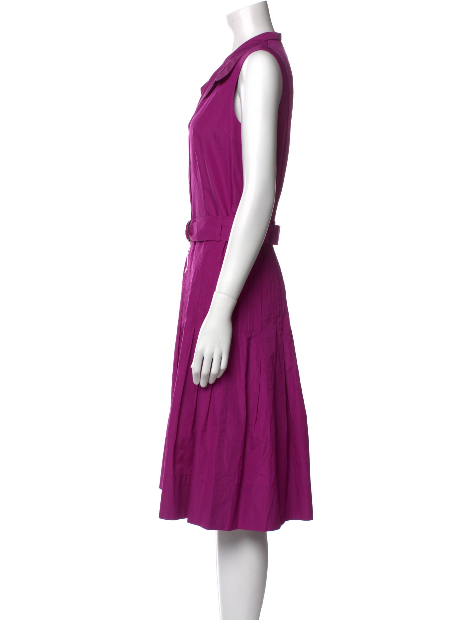 Akris Punto V-Neck Midi Length Dress