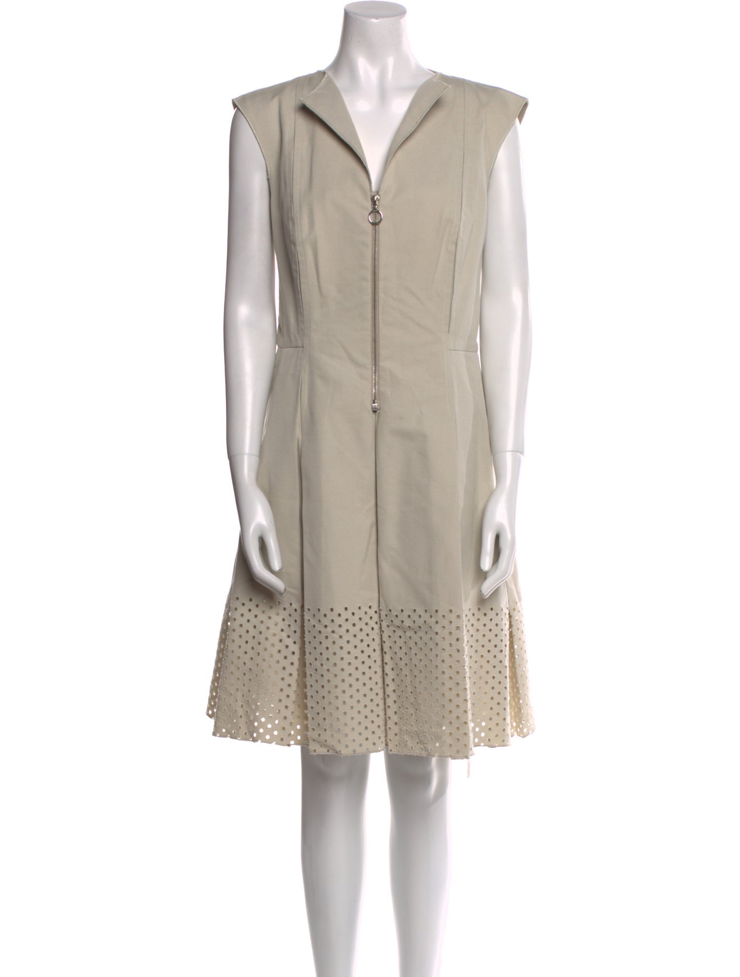 Akris Punto V-Neck Knee-Length Dress