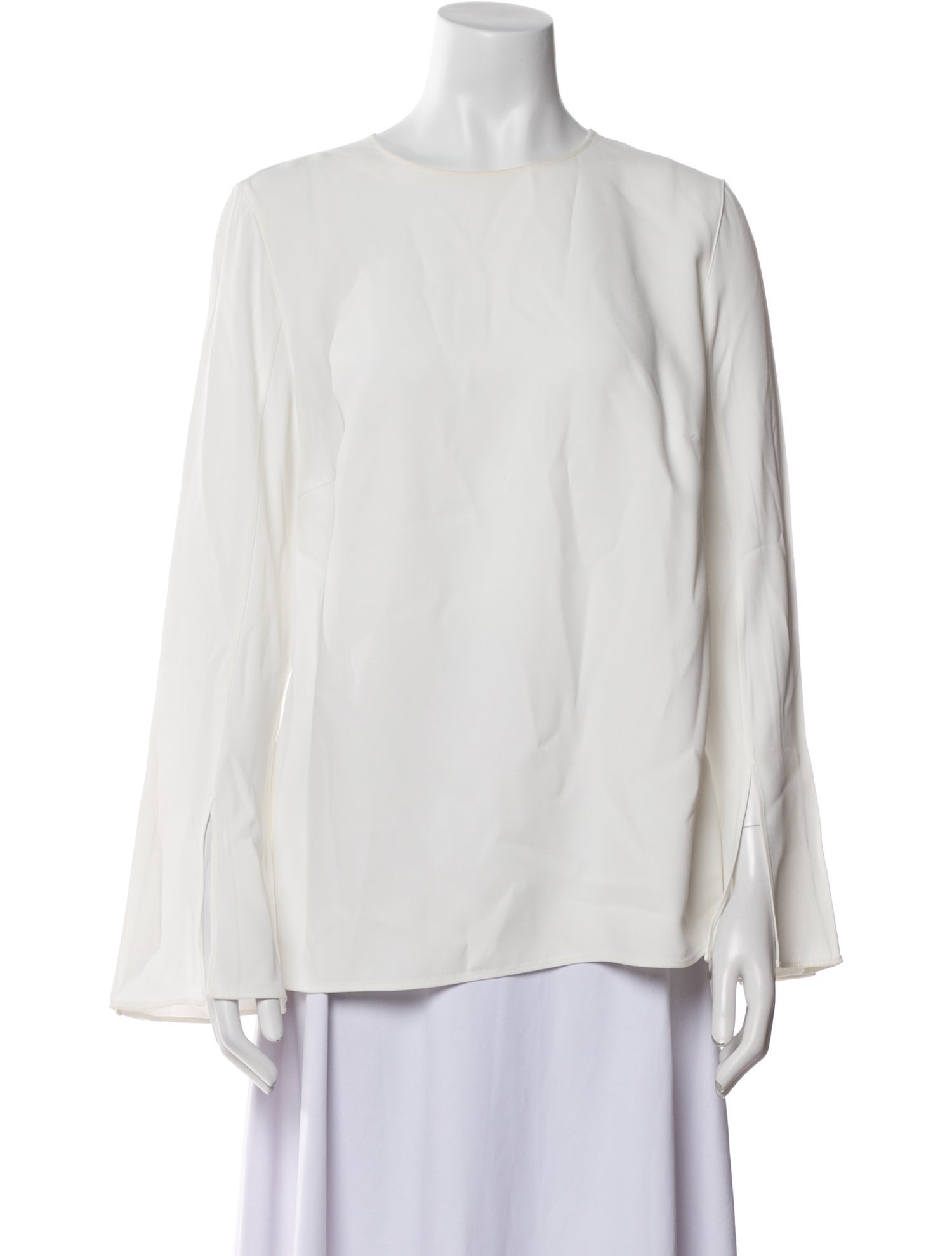 Akris Punto Crew Neck Long Sleeve Blouse