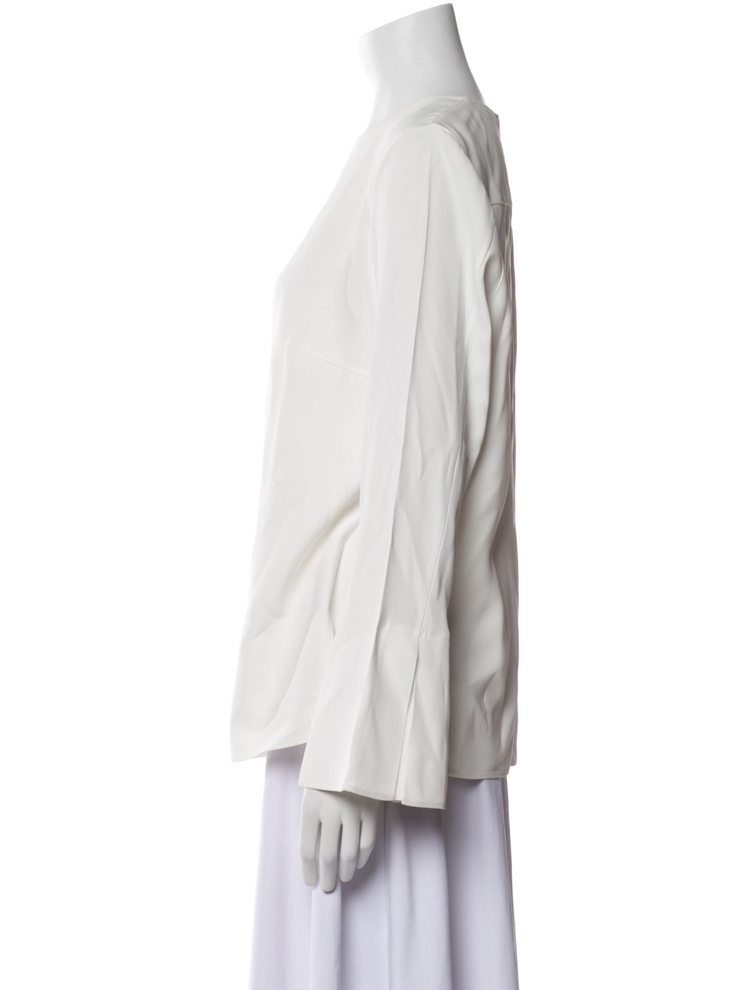 Akris Punto Crew Neck Long Sleeve Blouse