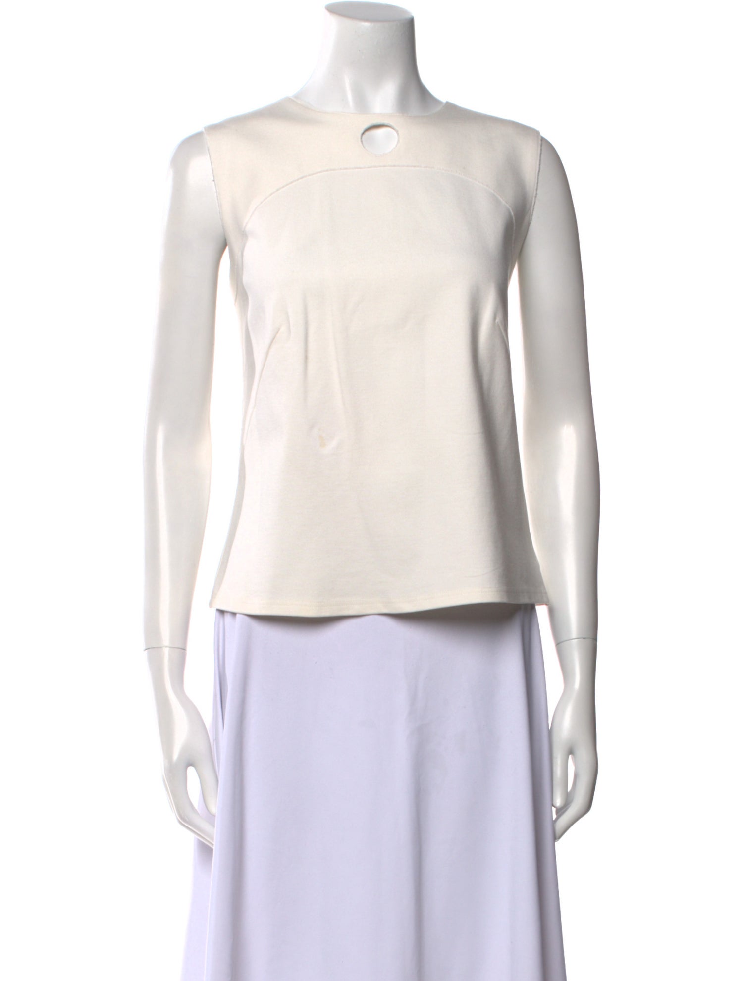 Akris Punto Bateau Neckline Sleeveless Crop Top