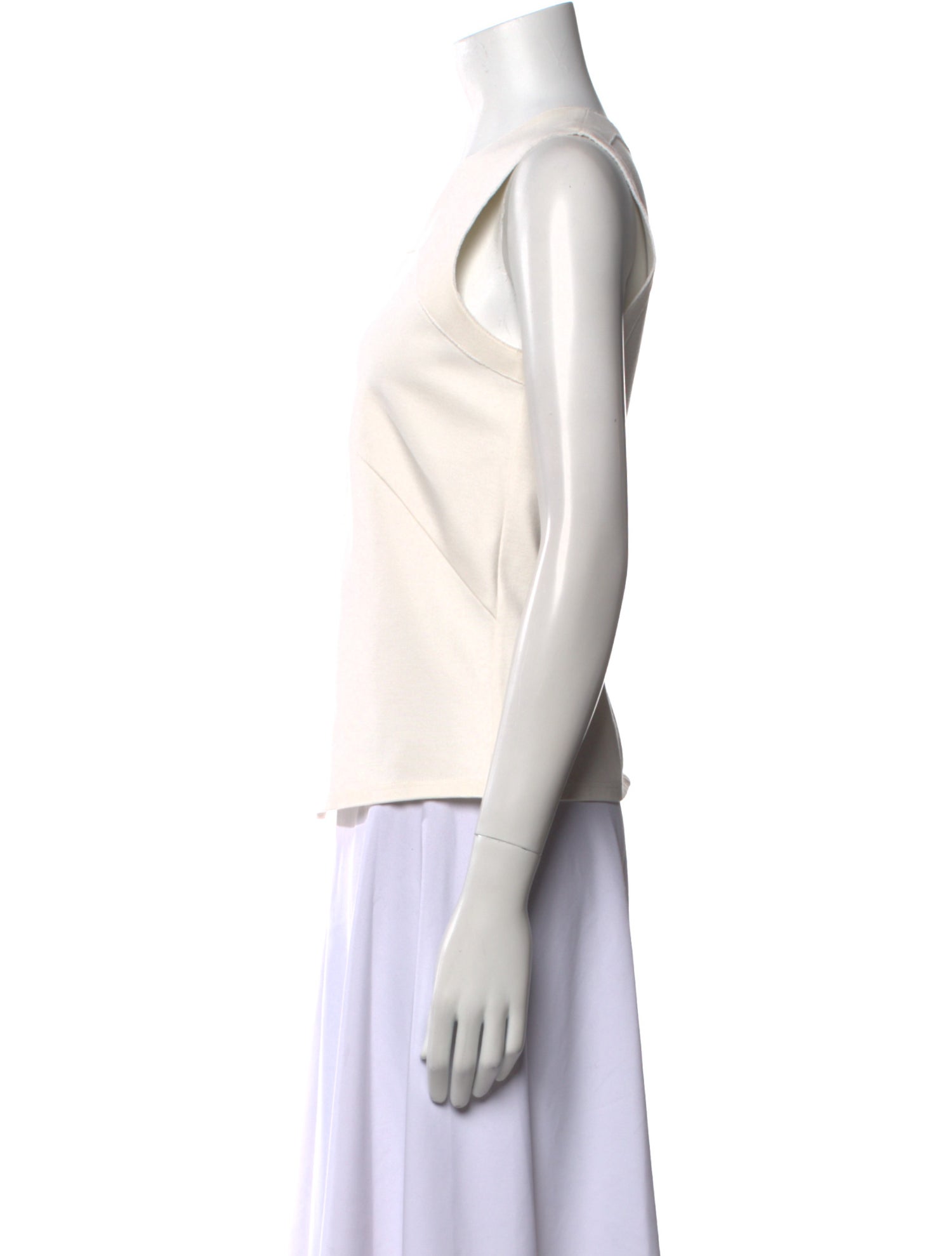 Akris Punto Bateau Neckline Sleeveless Crop Top