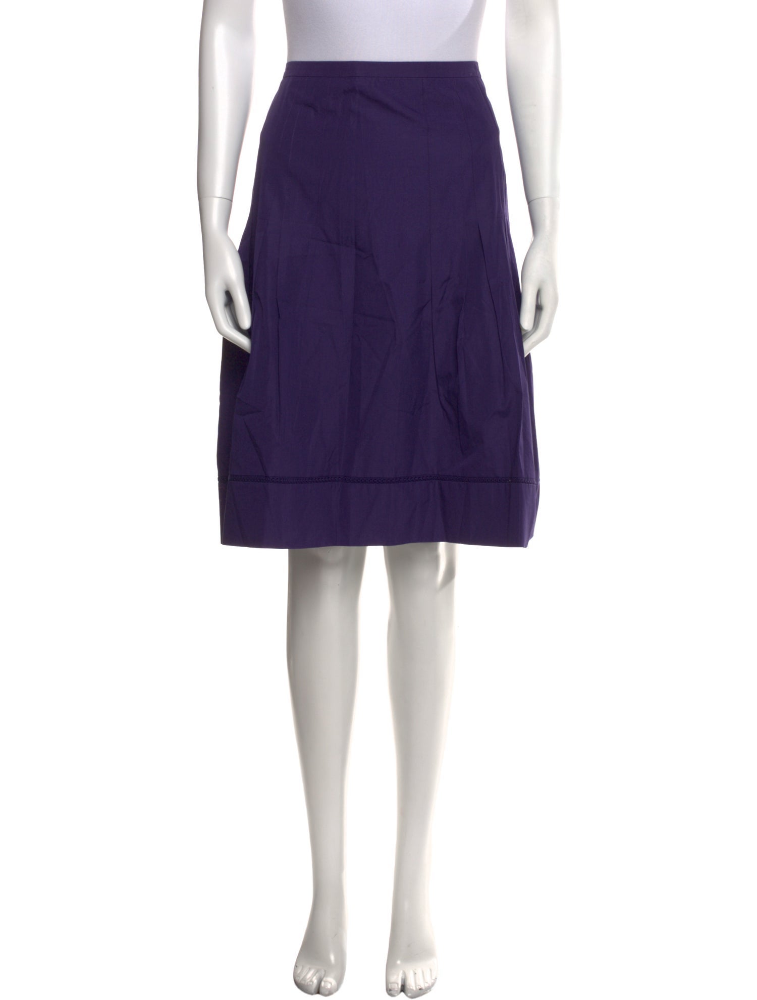 Akris Punto Lasercut Accents Knee-Length Skirt