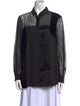 Akris Punto Lace Pattern Long Sleeve Button-Up Top