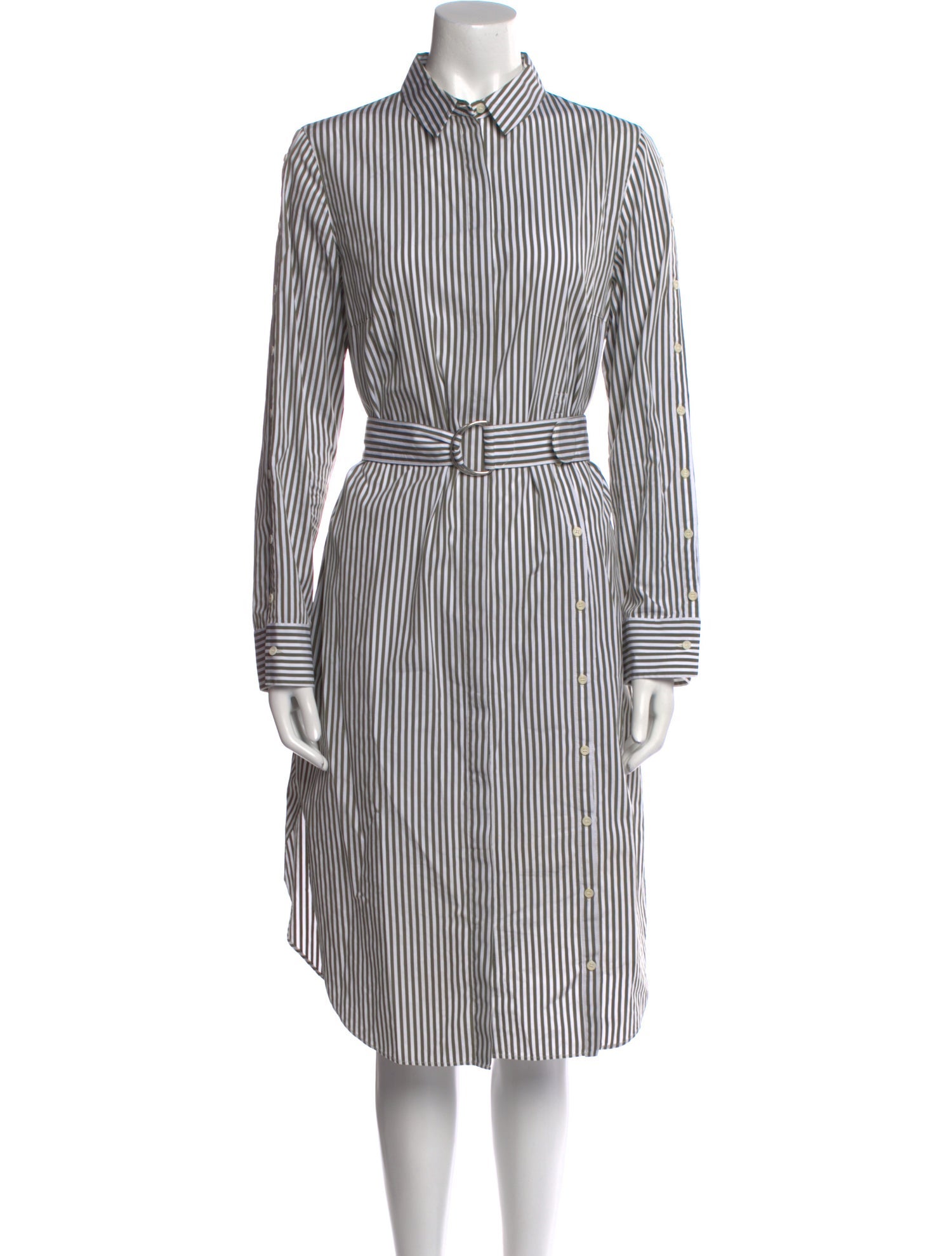 Akris Punto Striped Midi Length Dress