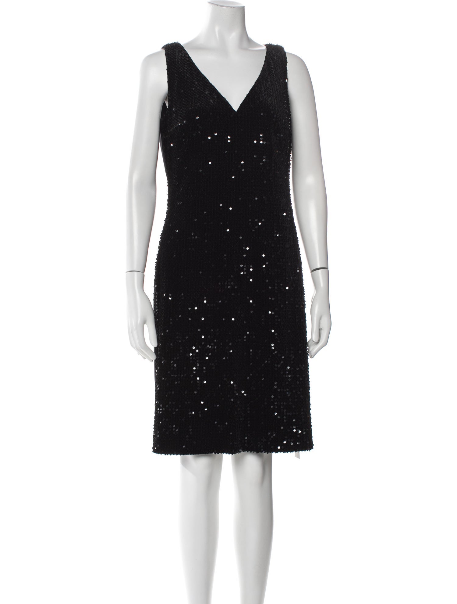 Akris Punto V-Neck Knee-Length Dress