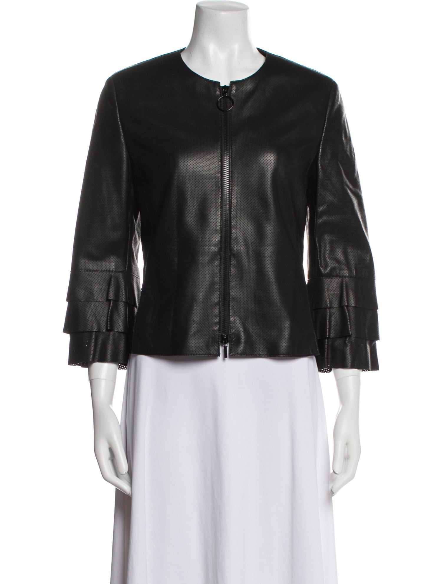 Akris Punto Leather Evening Jacket