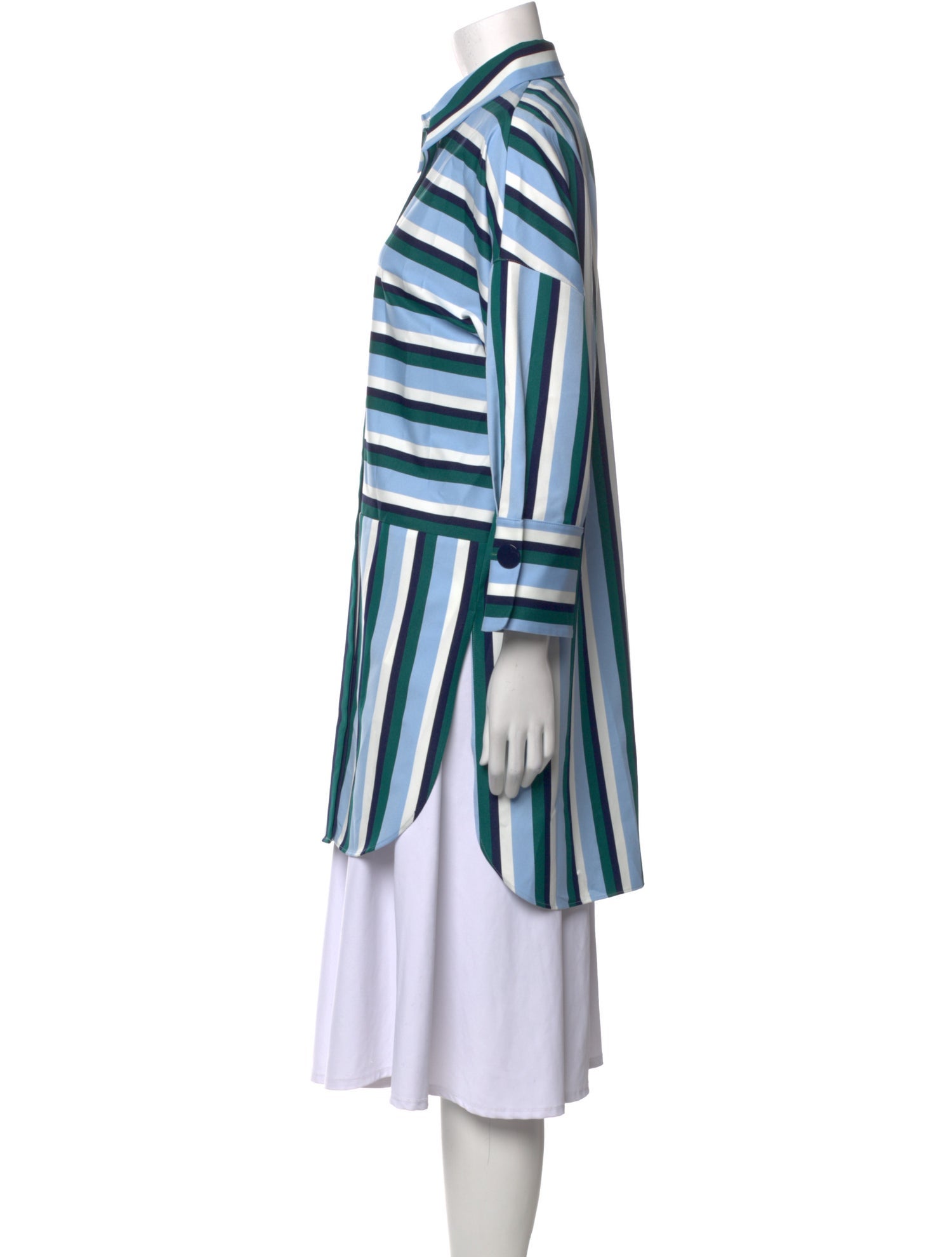 Akris Punto Striped Long Sleeve Tunic