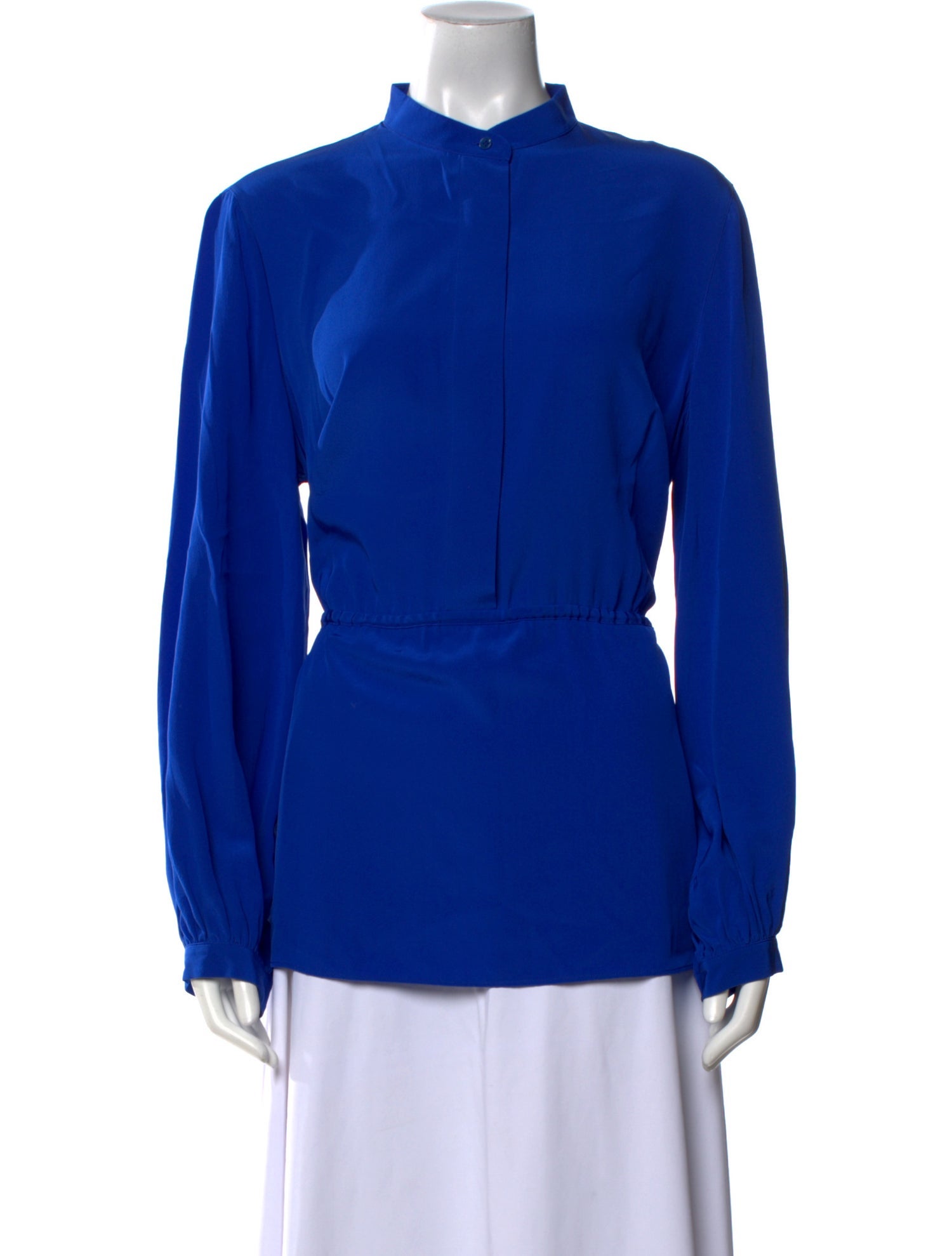 Akris Punto Silk Mock Neck Blouse