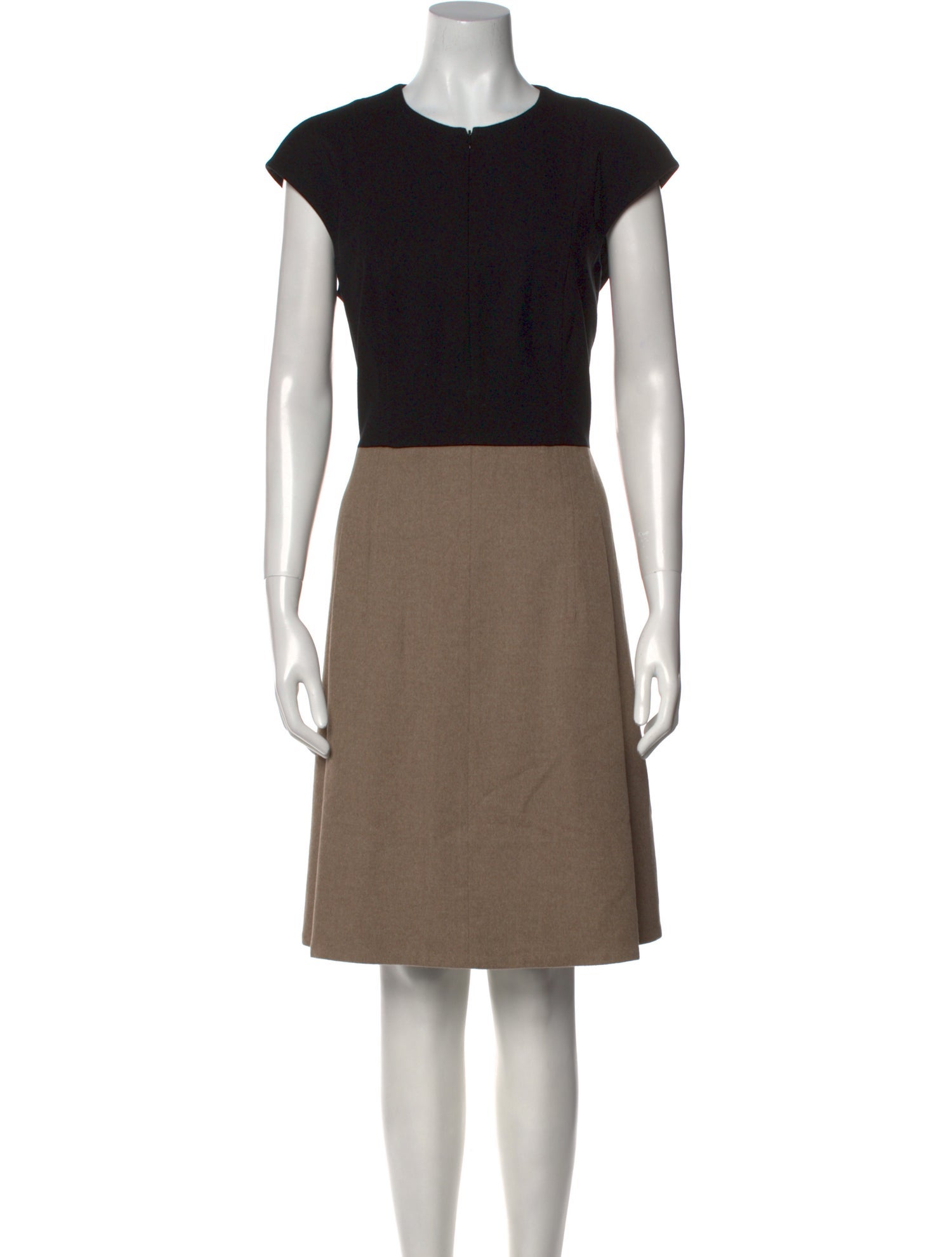 Akris Punto Colorblock Pattern Knee-Length Dress