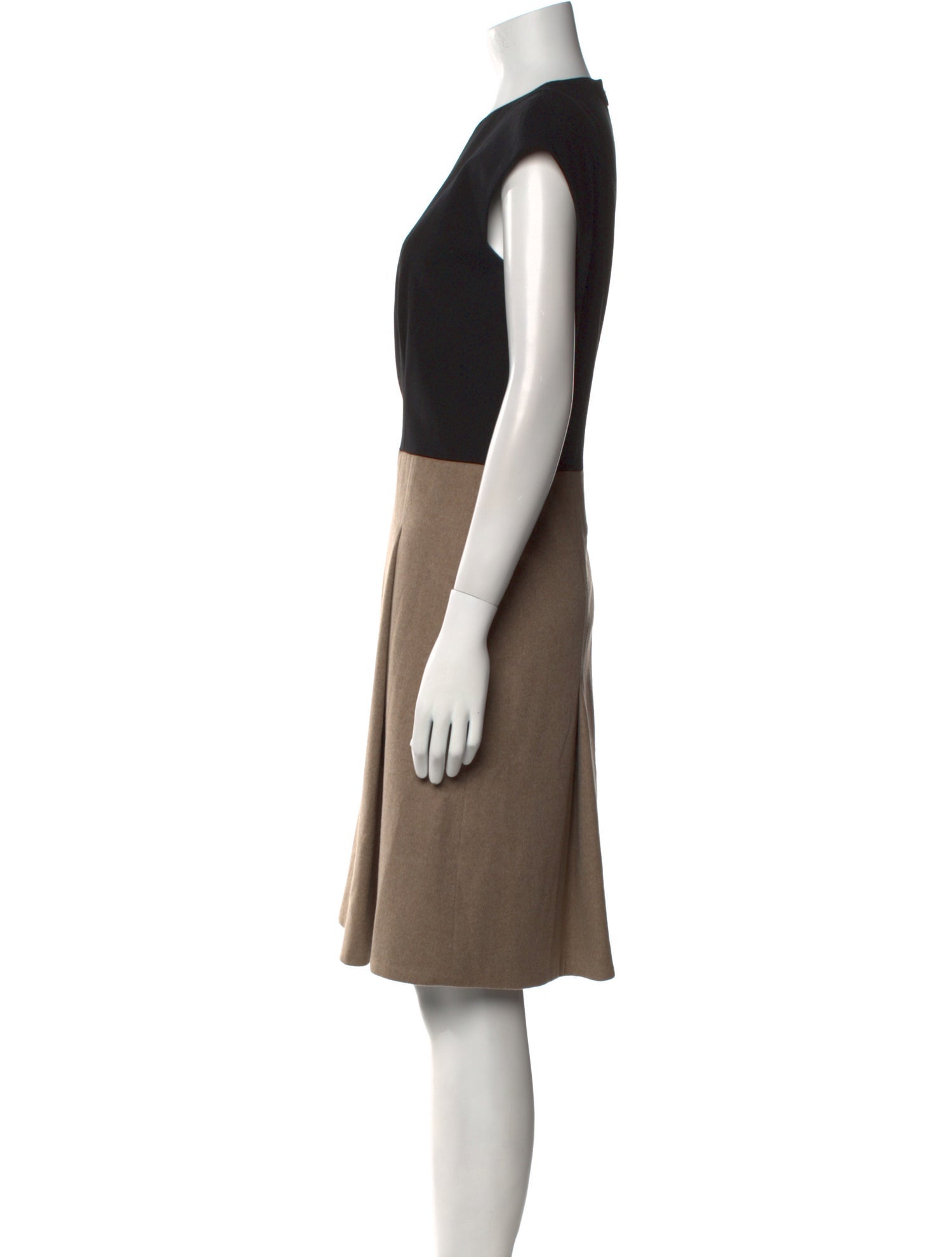 Akris Punto Colorblock Pattern Knee-Length Dress