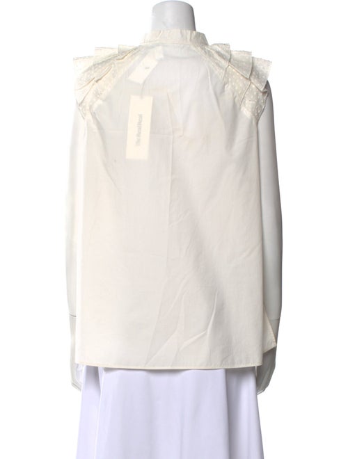 Akris Punto Mock Neck Sleeveless Button-Up Top