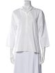 Akris Punto Three-Quarter Sleeve Button-Up Top