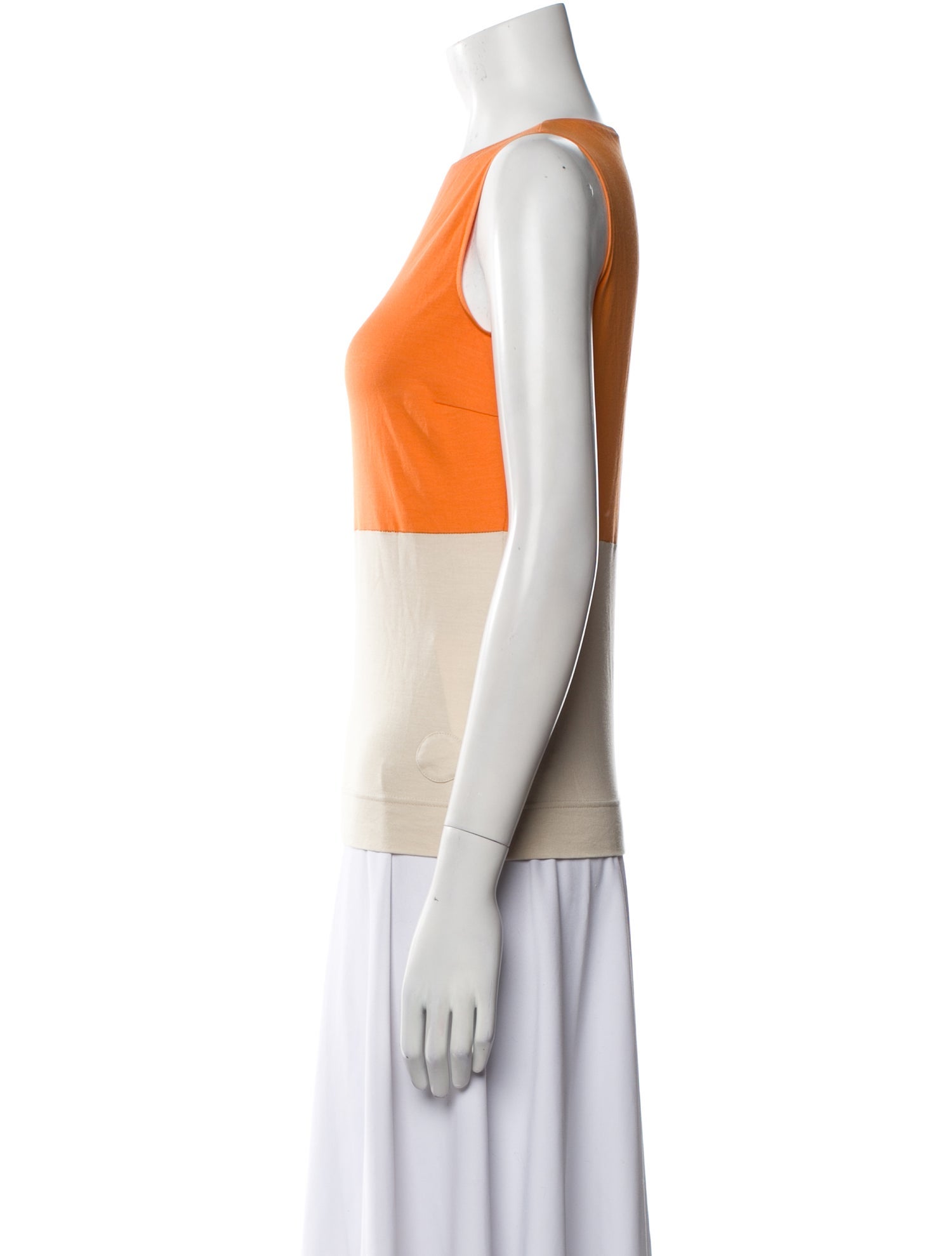 Akris Punto Colorblock Pattern Bateau Neckline Top