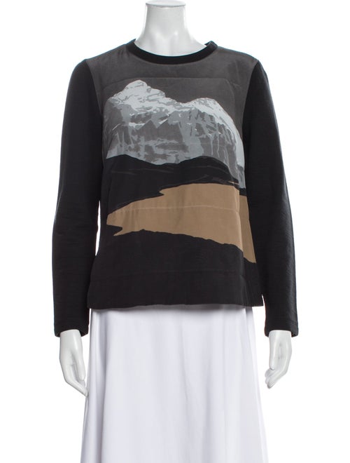 Akris Punto Silk Graphic Print Sweatshirt