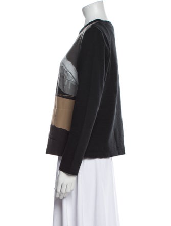 Akris Punto Silk Graphic Print Sweatshirt