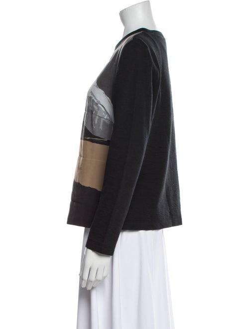 Akris Punto Silk Graphic Print Sweatshirt