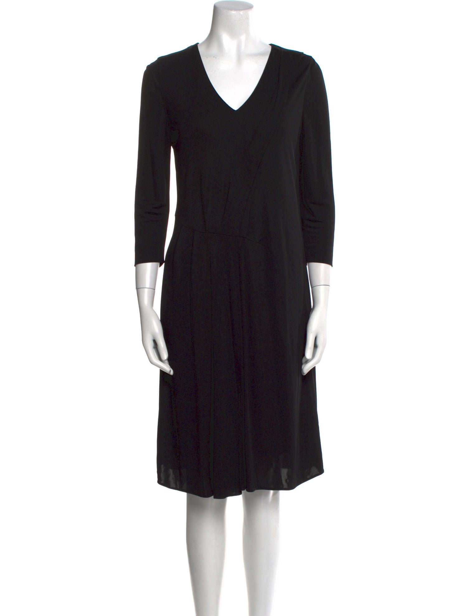 Akris Punto V-Neck Knee-Length Dress