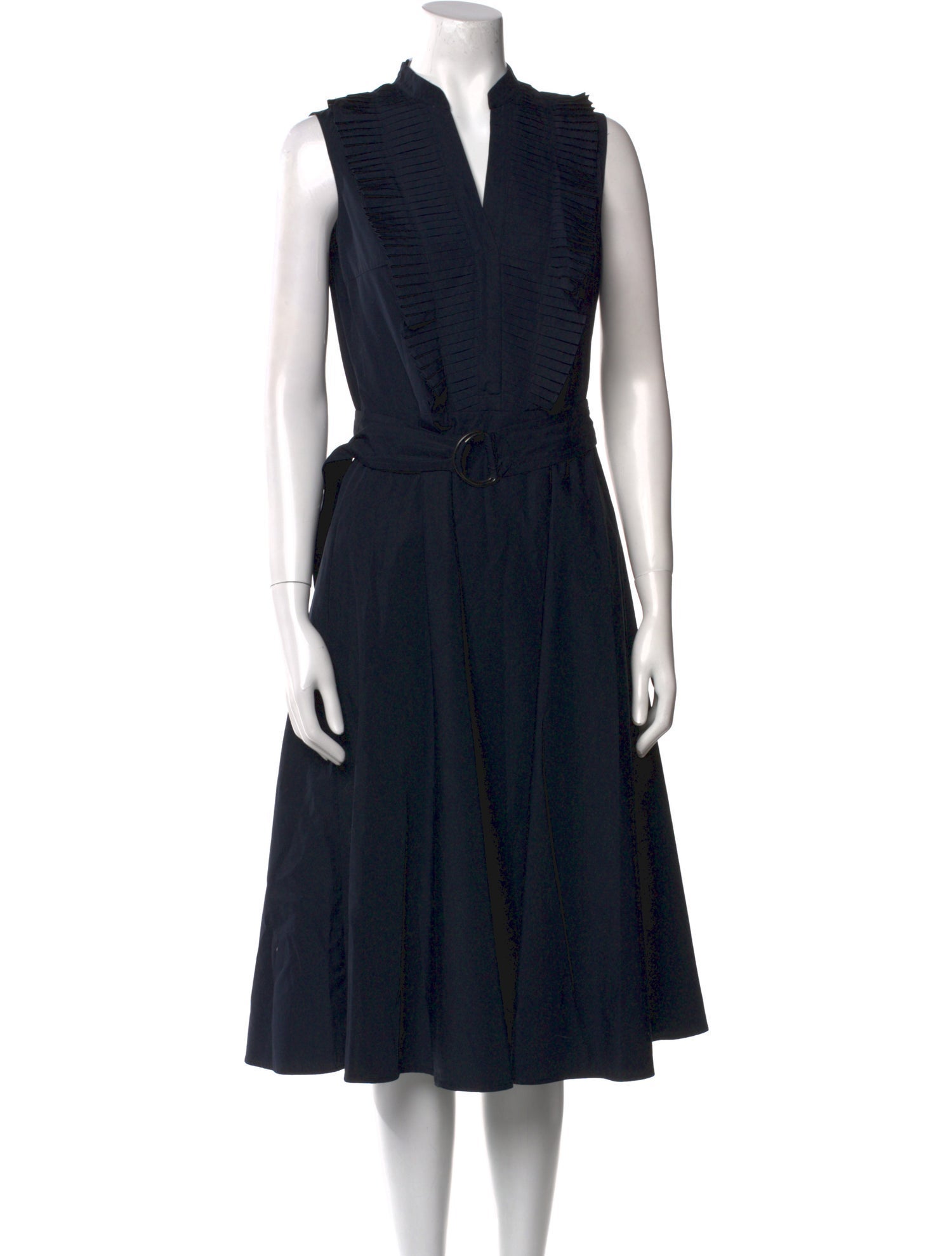 Akris Punto V-Neck Midi Length Dress